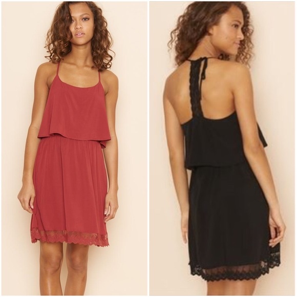 Garage Dresses Garage Double Layer Dress Back Trim Orange Poshmark